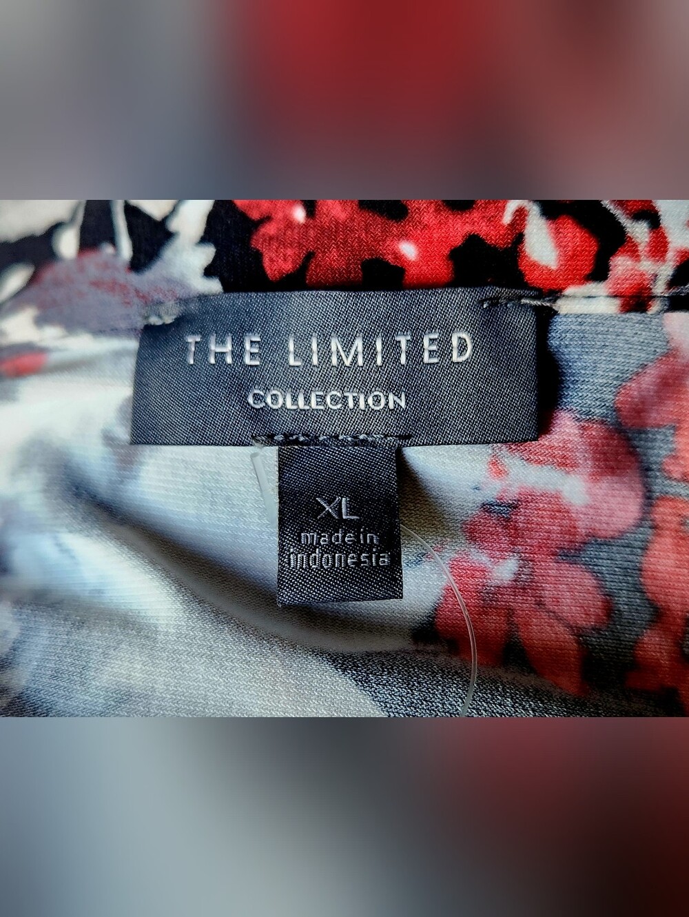 The Limited Black, Red & Gray Floral Wrap Dress - Picture 2 of 7